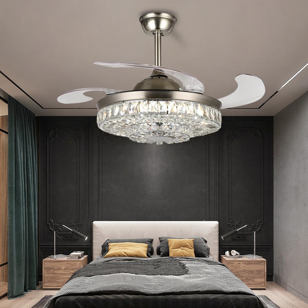42" Fashion Bluetooth Crystal Ceiling Fan with light DS-FH31
