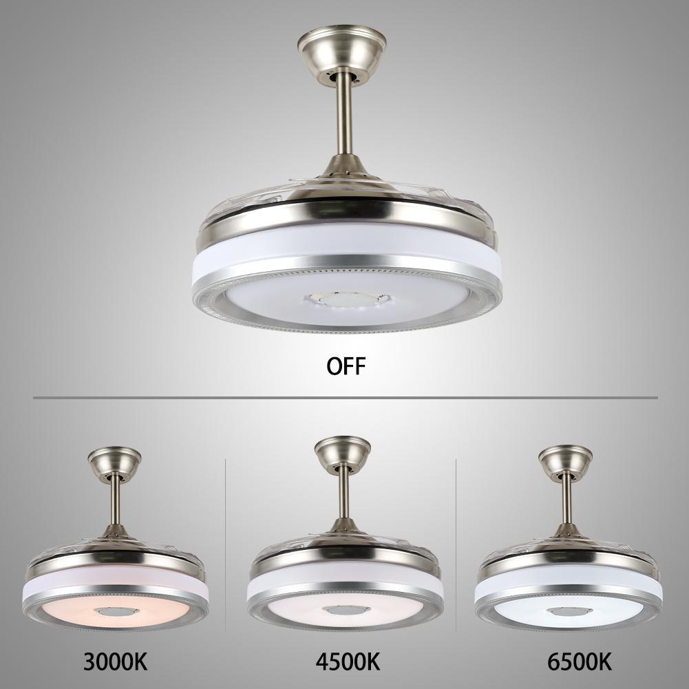 42" Bluetooth Invisible Ceiling Fan with Light DS-FZ194