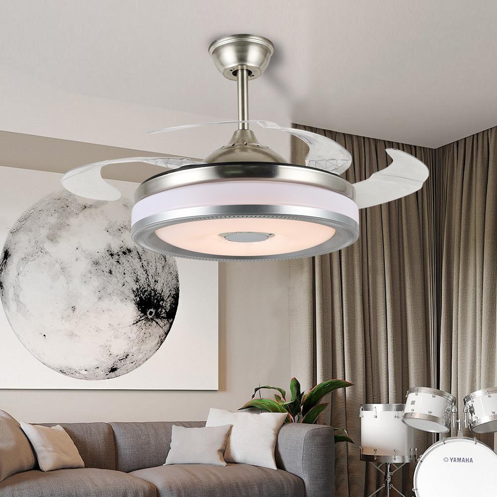 42" Bluetooth Invisible Ceiling Fan with Light DS-FZ194