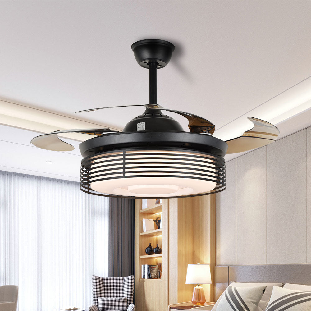 42" Lattice Invisible Ceiling Fan with Light DS-FZ162