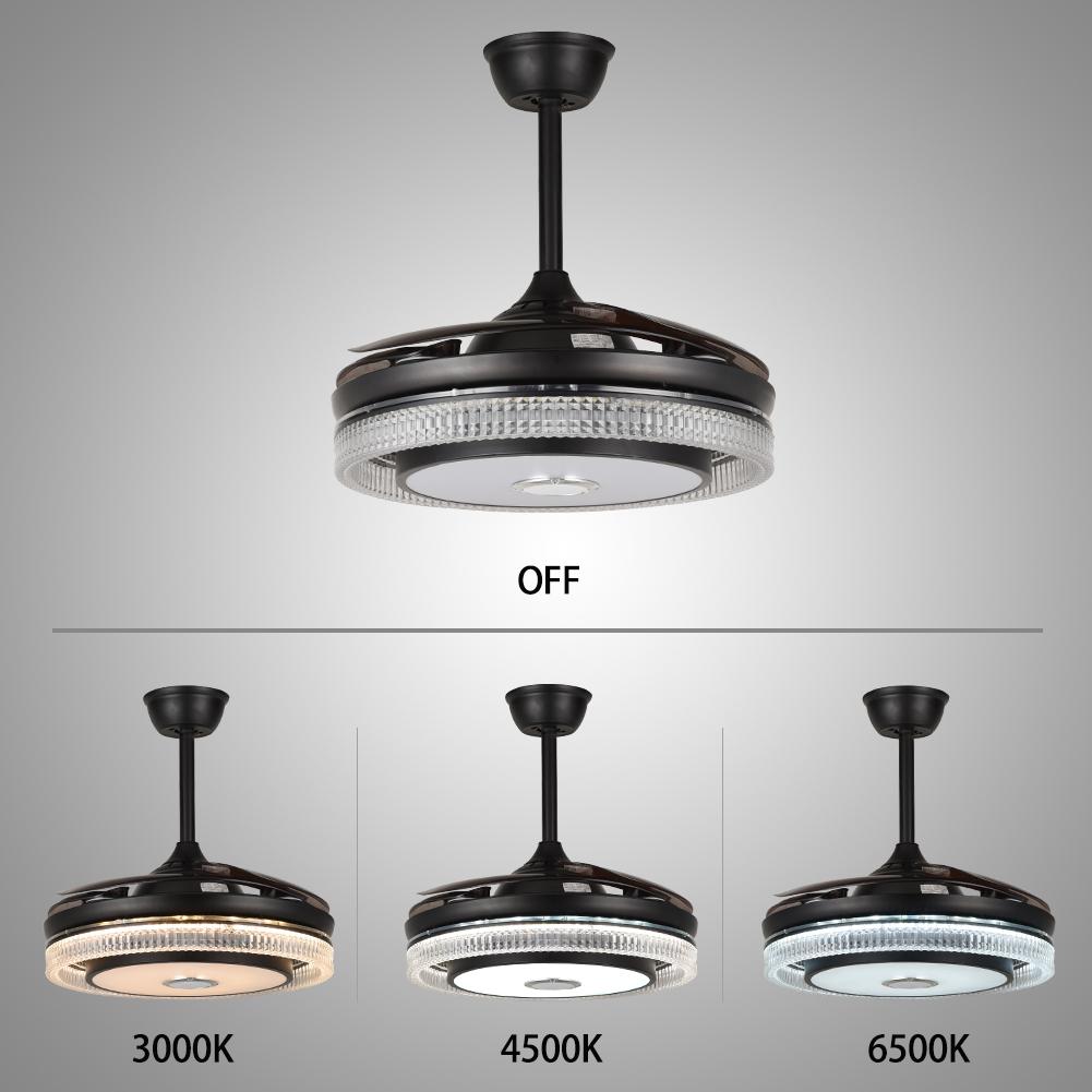 42" Classic Variable Frequency Crystal Ceiling Fan with Light DS-FH16