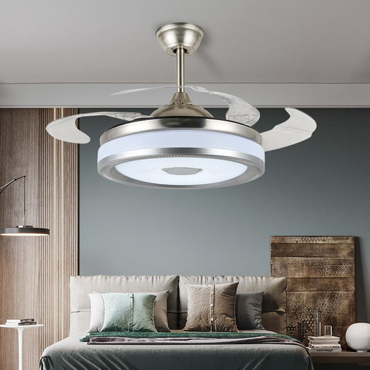 42" Bluetooth Invisible Ceiling Fan with Light DS-FZ194