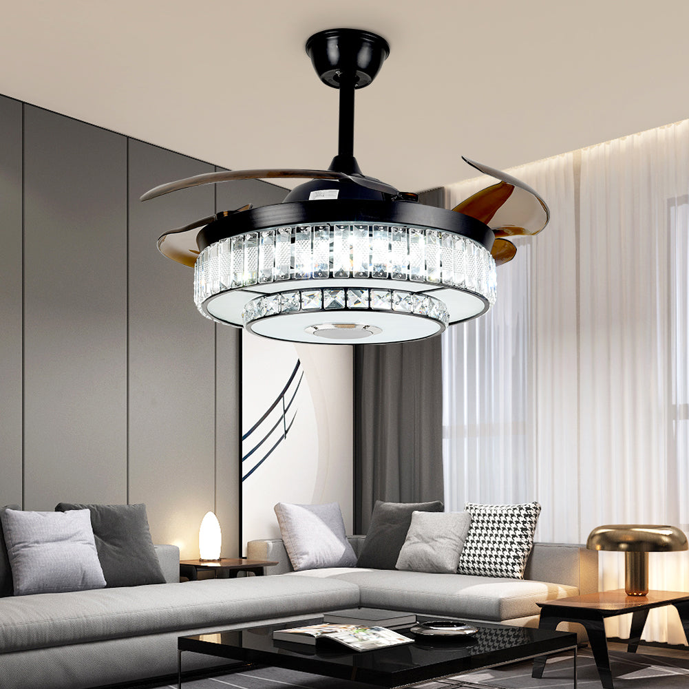 42" Frequency Conversion Bluetooth Ceiling Fan with Light DS-FR48