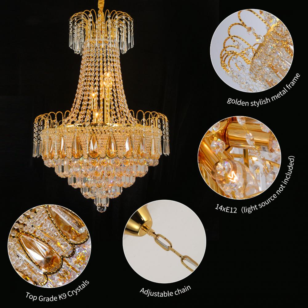 Gold Luxury Crystal Chandelier DS-SZ41