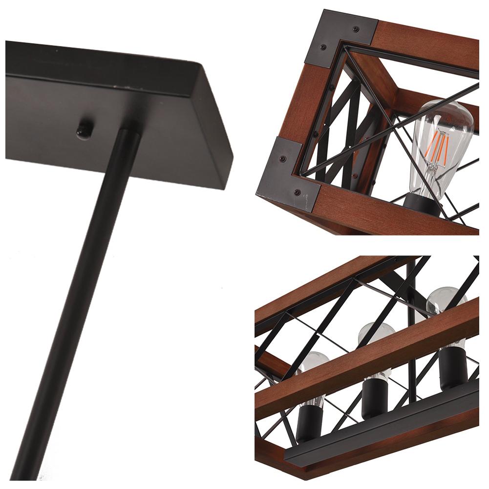 Iron Art Wood Color Chandelier DS-DY27