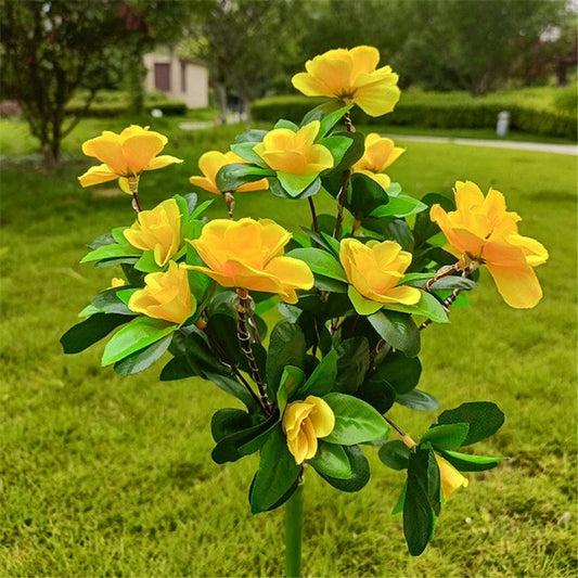 LED Solar Flower Lights Simulated Flower Lamp Garden and Courtyard Holiday Party Decorative Lights