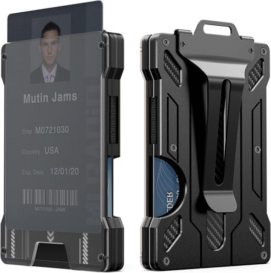 Men Wallet with Airtag Holder, Air Tag Wallet, Minimalist Slim Wallet with Money Clip