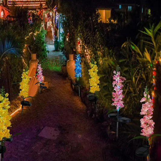 4PC Solar-Powered Flower LED Light EHQ309