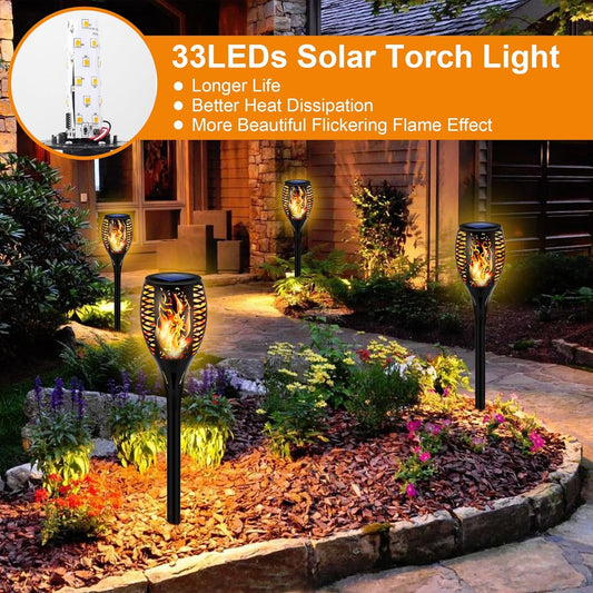 33LED Solar Garden Lights Outdoor Waterproof