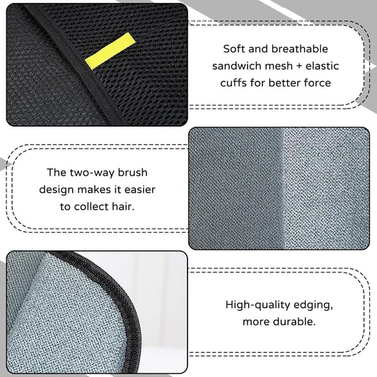 Pet Hair Remover, Pet Hair Remover Glove,Hair Remover, Electrostatic Pets Fur Remove Mitt, Reusable Double Sided Cat Dog Grooming Glove