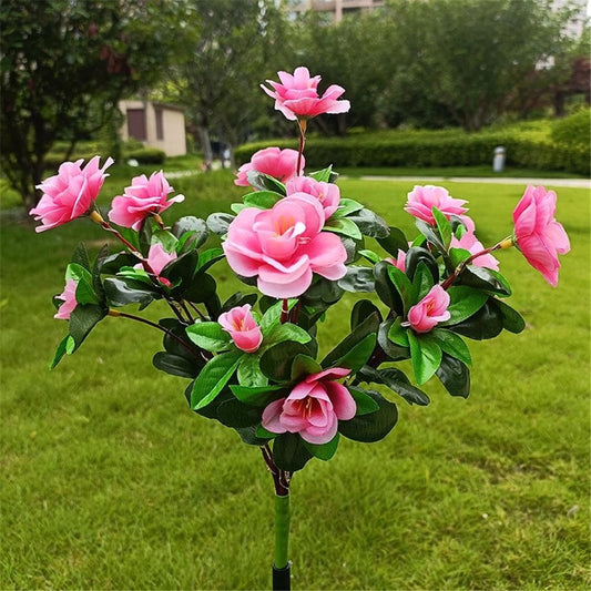 LED Solar Flower Lights Simulated Flower Lamp Garden and Courtyard Holiday Party Decorative Lights
