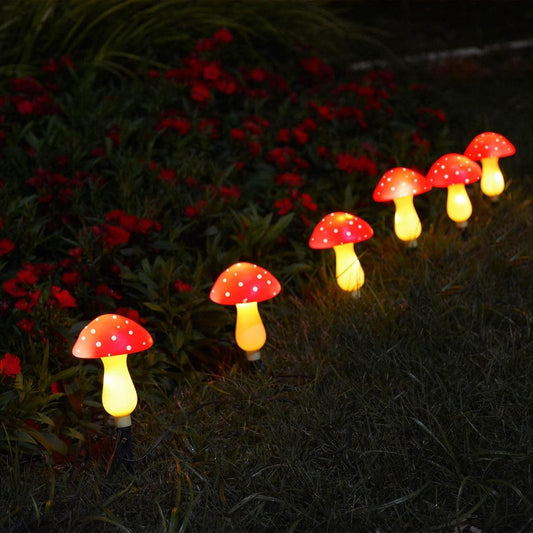 Outdoor Solar Garden Mushroom Lights 8 Modes Outside Waterproof Solar Powered Christmas Lights Decoration, Yard, Lawn, Pathway