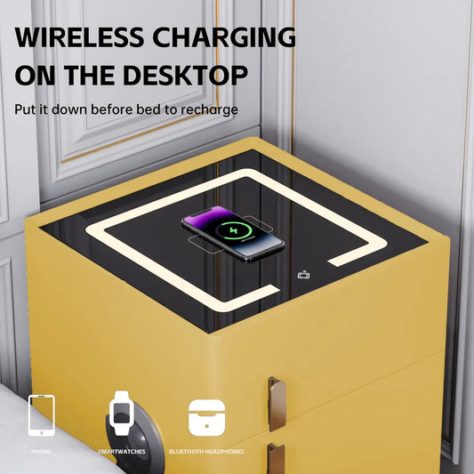 Smart Nightstands with Wireless Charging, USB Port, LED Lights and Speaker