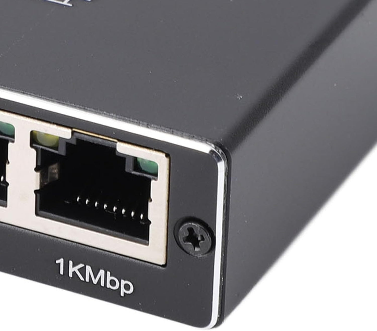 RJ45 Splitter, 1000Mbps Gigabit Ethernet Splitter with USB Power Cable, Aluminum Alloy for Computer, TV, Game Console