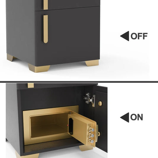 Smart Nightstands with Wireless Charging, USB Port, LED Lights and Speaker
