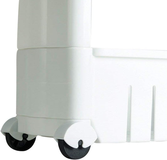Slide Out Storage Tower White, 3-Tier, 4.4"D x 9.5"W x 21.8"H