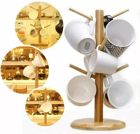 Kitchen Mug Tree Holder Coffee Cup Tea Drying Rack Stand Storage Organizer