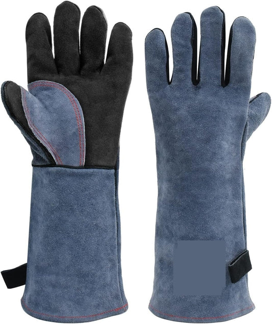 BBQ Gloves Protect Arm from Burned Heat Fire Resistant Welding Gloves Anti Animal Biting Gloves Free Size for Men Women