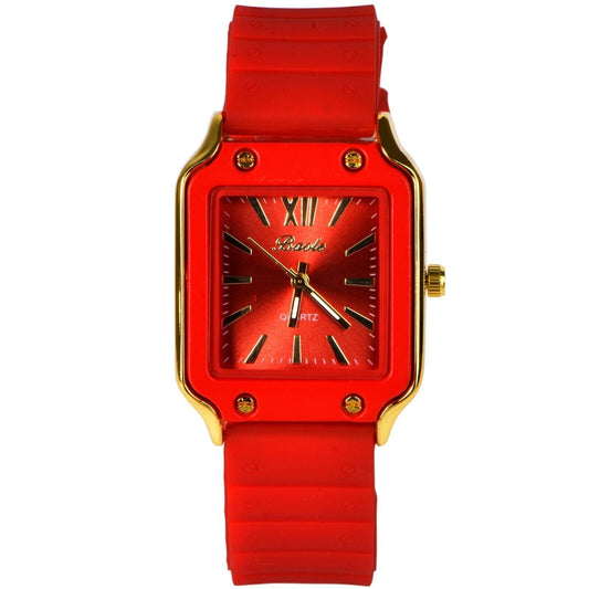 Ladies Square Roman Numeral Wristwatches Fashion Quartz Watch Fancy Red Gift