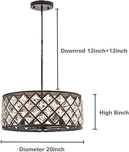 Postmodern luxury round crystal chandelier (50cm)-DZ-SY08