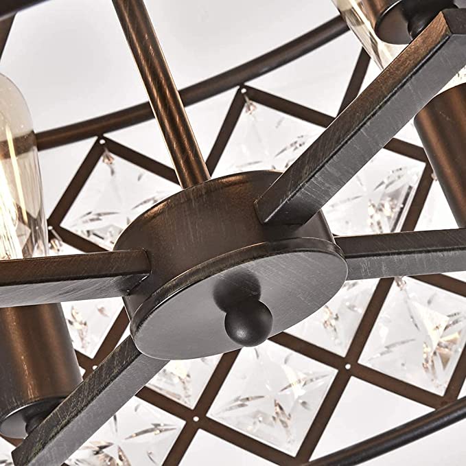 Postmodern luxury round crystal chandelier (50cm)-DZ-SY08