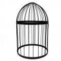 Crystal Black Chandelier Light Fixture, Industrial Birdcage Hanging Light Modern Chandelier Crystal Dining Room Chandelier Lamp Kitchen Chandelier, Dia13.8in Height Adjustable ELT144